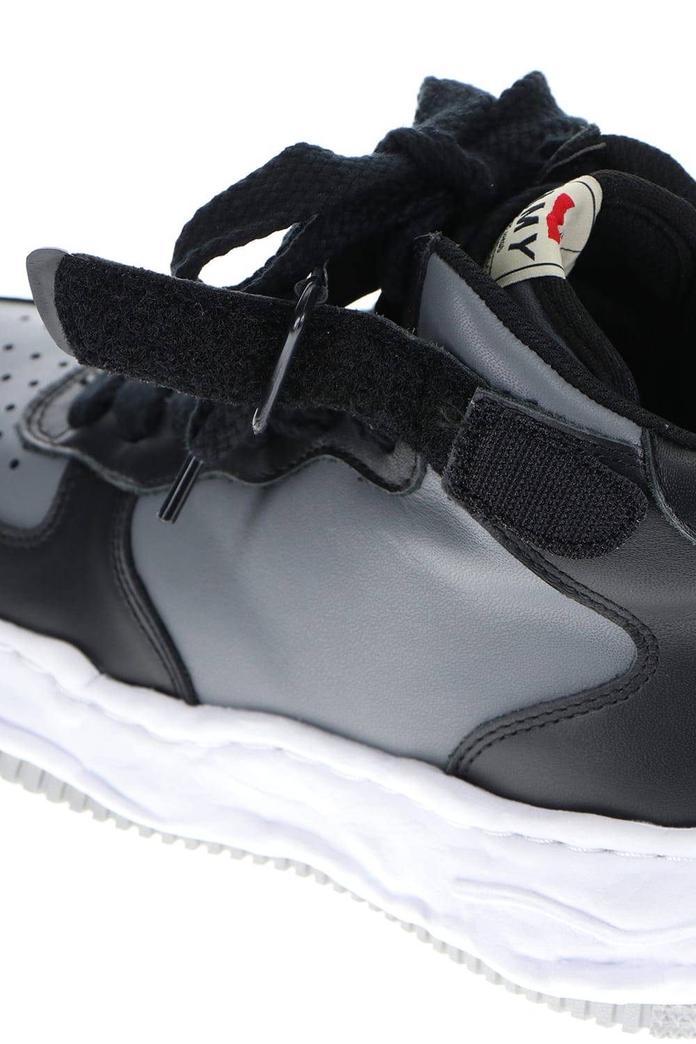 -ウェイン ハイ- オリジナルソール レザー ハイトップ スニーカー Black / Gray