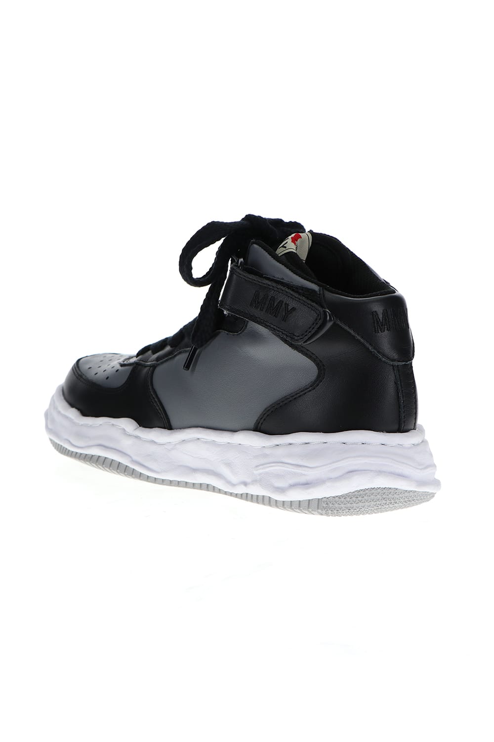 -ウェイン ハイ- オリジナルソール レザー ハイトップ スニーカー Black / Gray