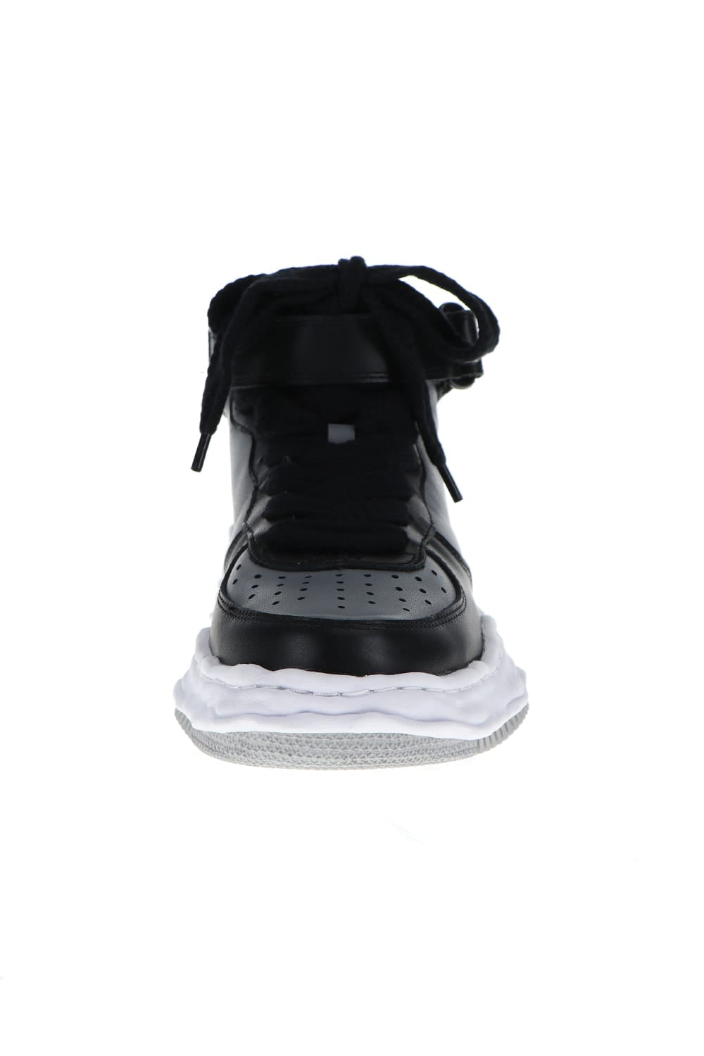 -ウェイン ハイ- オリジナルソール レザー ハイトップ スニーカー Black / Gray