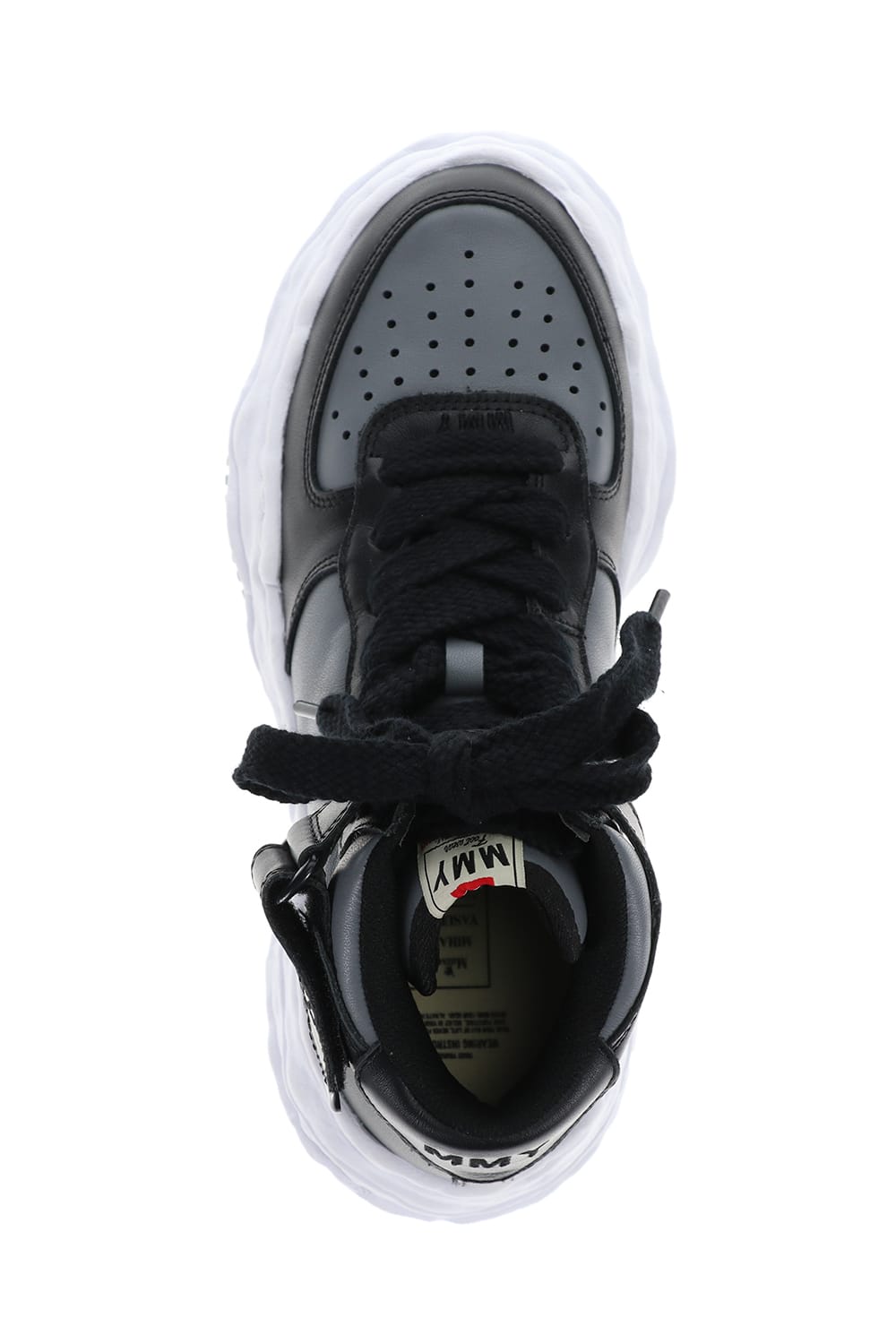 -ウェイン ハイ- オリジナルソール レザー ハイトップ スニーカー Black / Gray