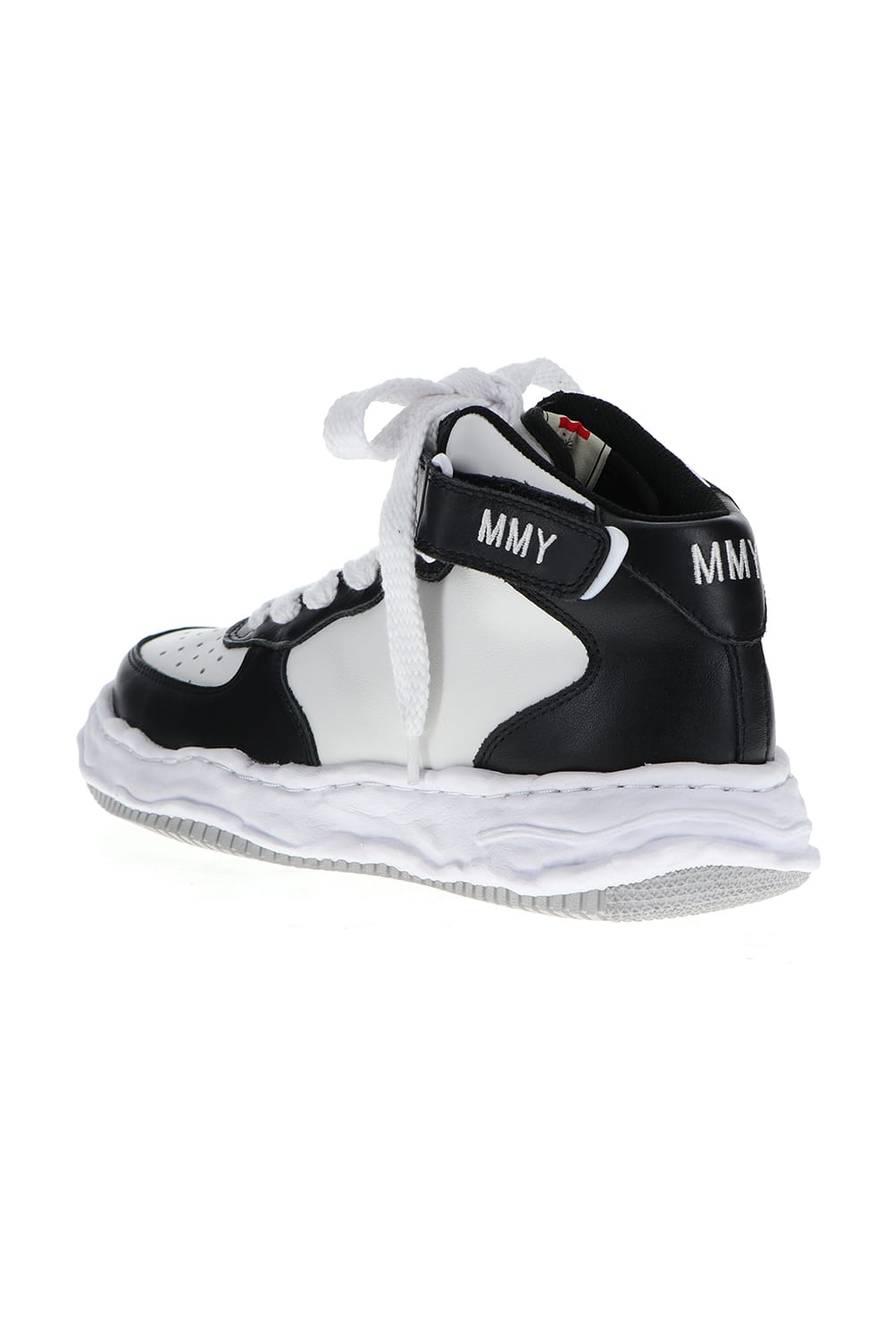 -ウェイン ハイ- オリジナルソール レザー ハイトップ スニーカー Black / White