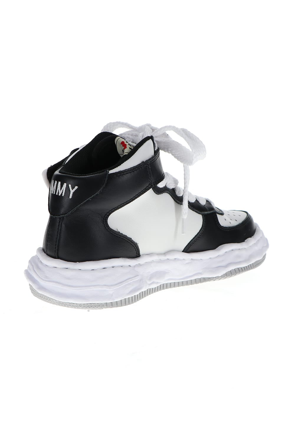 -ウェイン ハイ- オリジナルソール レザー ハイトップ スニーカー Black / White