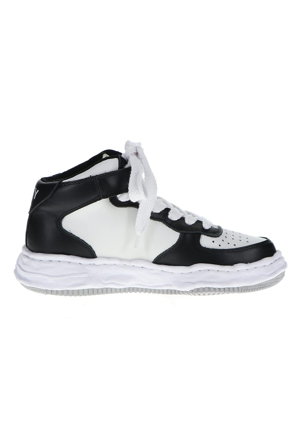 -ウェイン ハイ- オリジナルソール レザー ハイトップ スニーカー Black / White