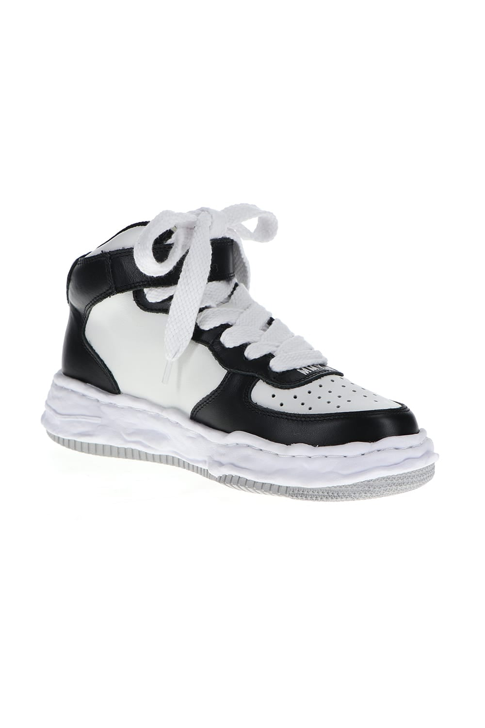 -ウェイン ハイ- オリジナルソール レザー ハイトップ スニーカー Black / White