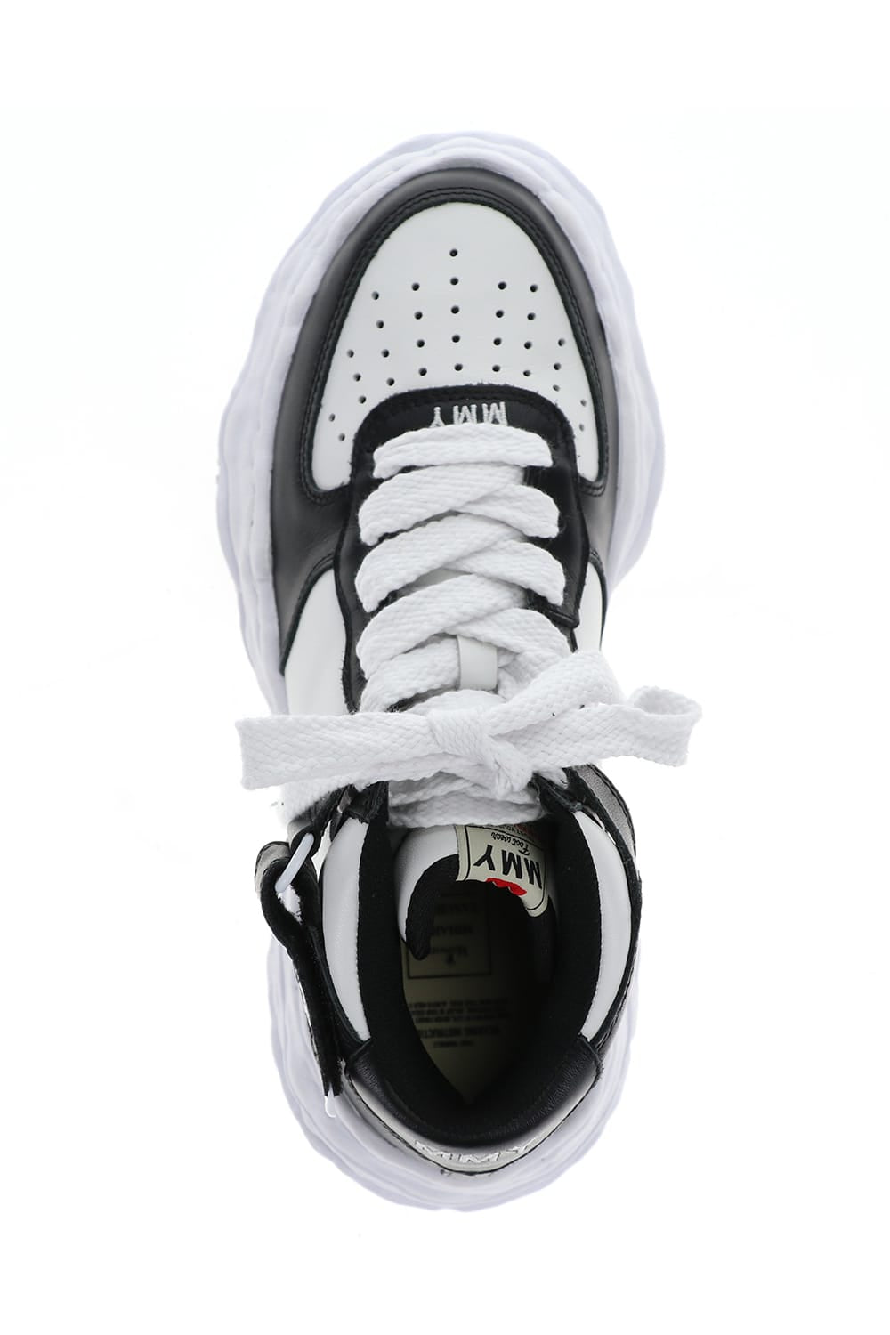 -ウェイン ハイ- オリジナルソール レザー ハイトップ スニーカー Black / White