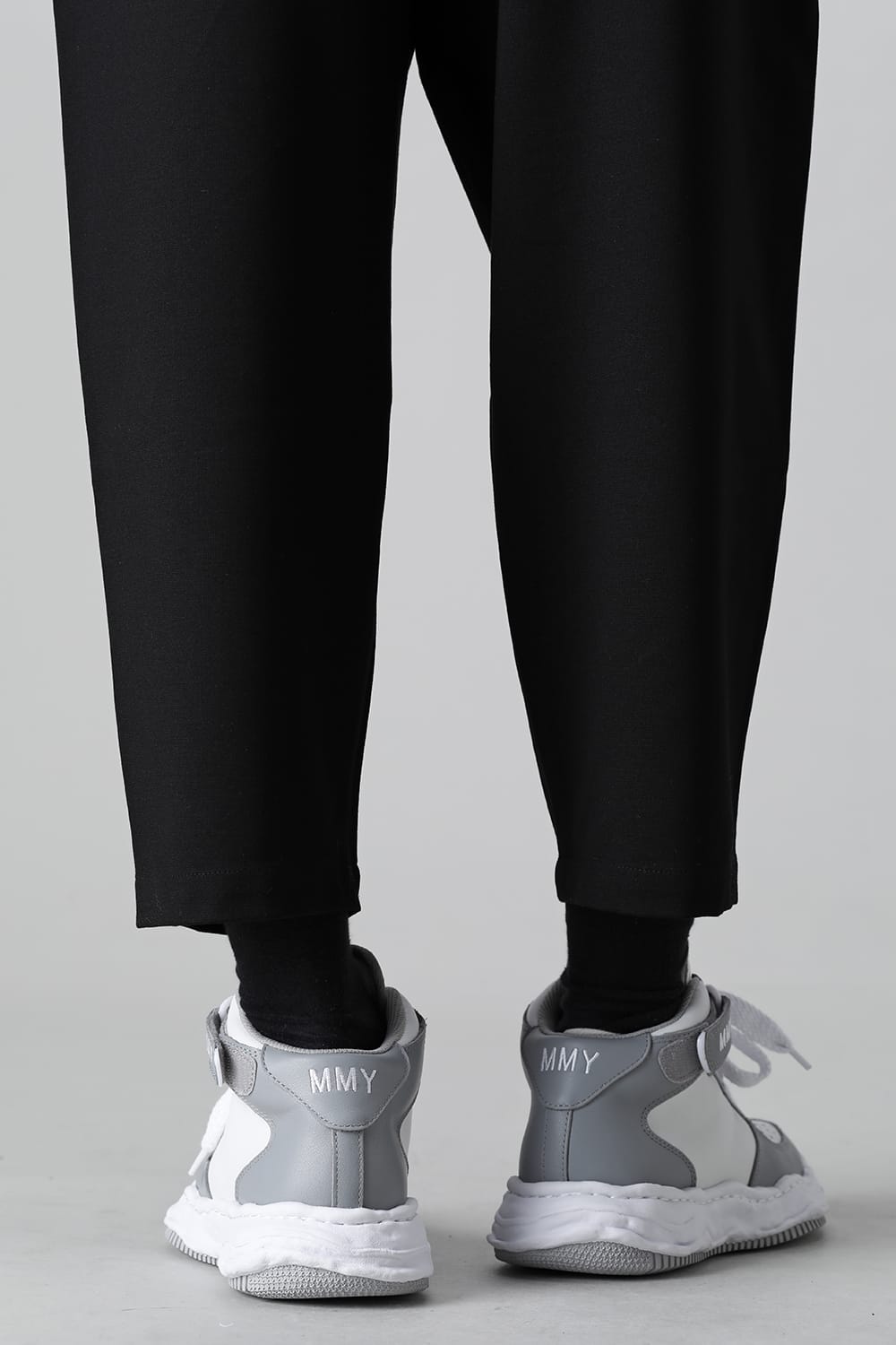 -ウェイン ハイ- オリジナルソール レザー ハイトップ スニーカー Gray / White