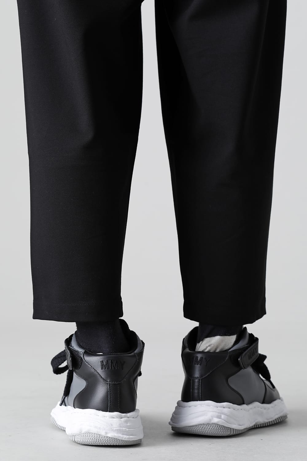 -ウェイン ハイ- オリジナルソール レザー ハイトップ スニーカー Black / Gray