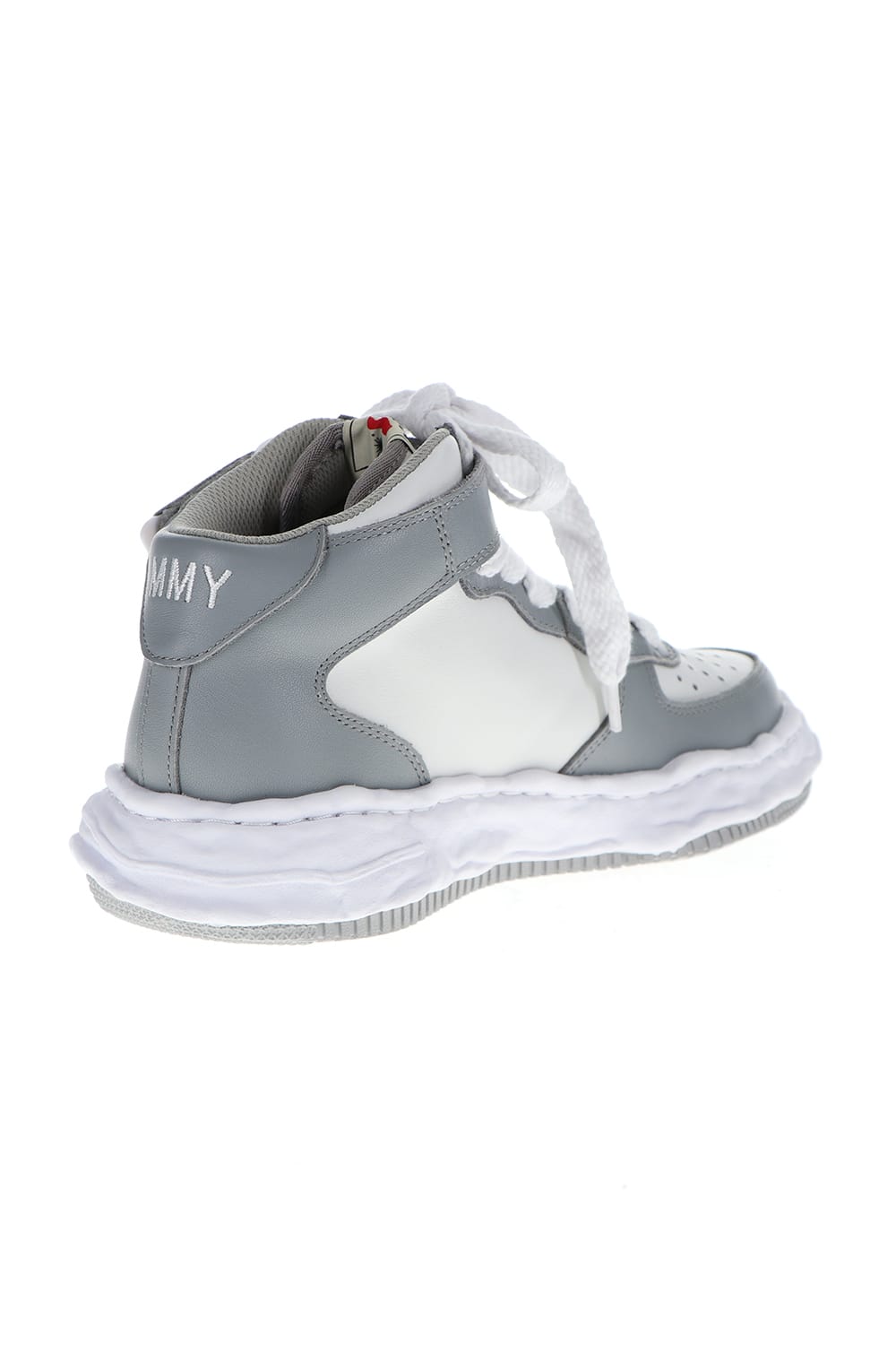 -ウェイン ハイ- オリジナルソール レザー ハイトップ スニーカー Gray / White
