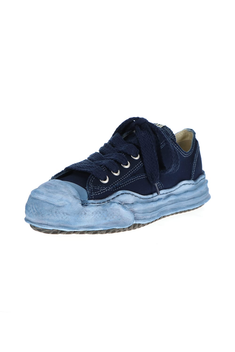 -ハンク ロー- オリジナルソール オーバーダイ キャンバス ロートップ スニーカー Navy