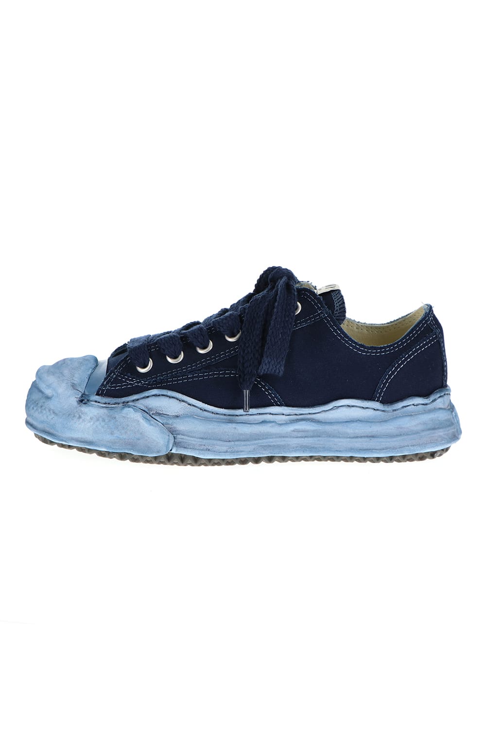 -ハンク ロー- オリジナルソール オーバーダイ キャンバス ロートップ スニーカー Navy