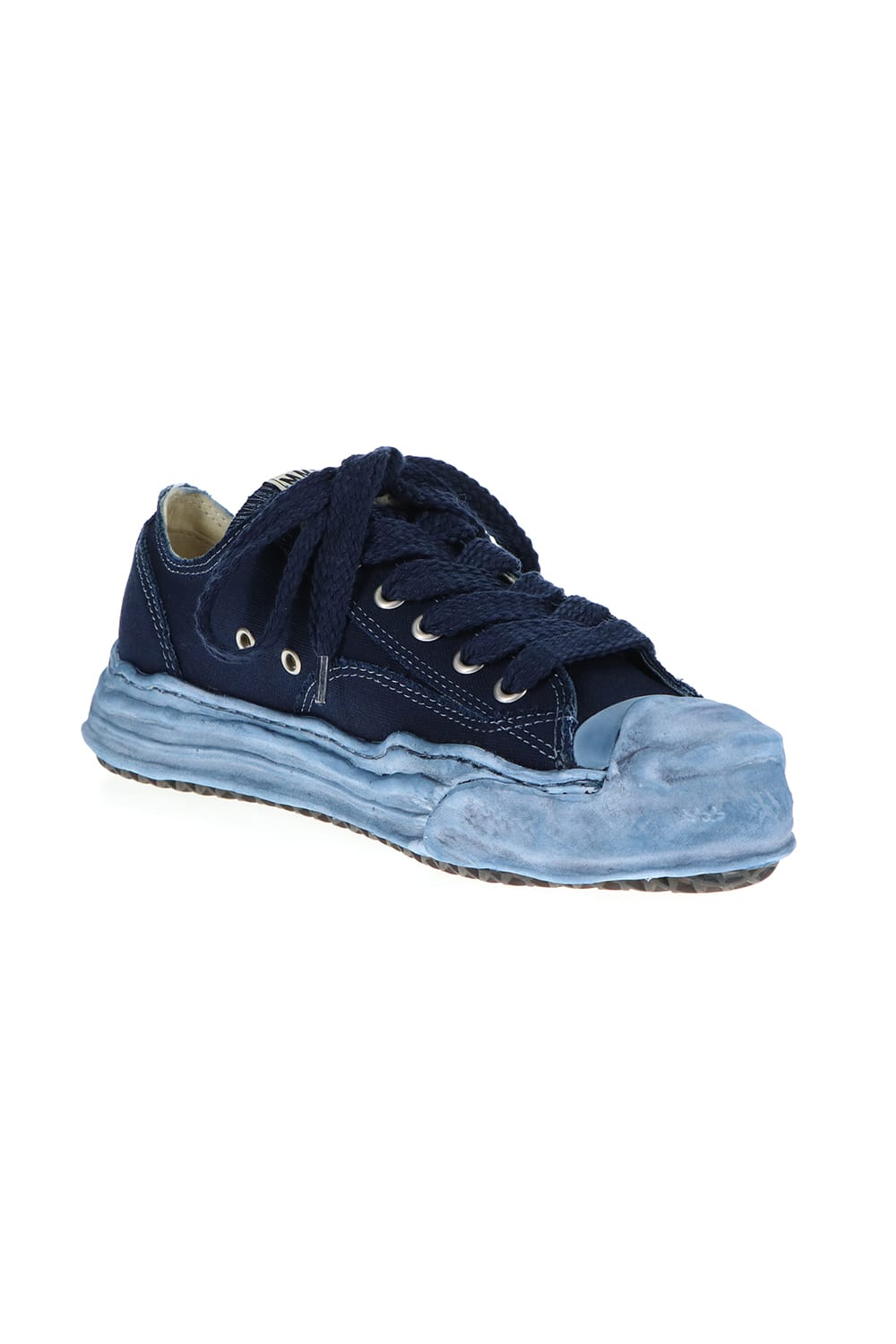 -ハンク ロー- オリジナルソール オーバーダイ キャンバス ロートップ スニーカー Navy