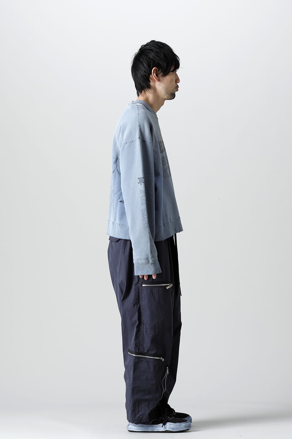 Distressed pullover Blue