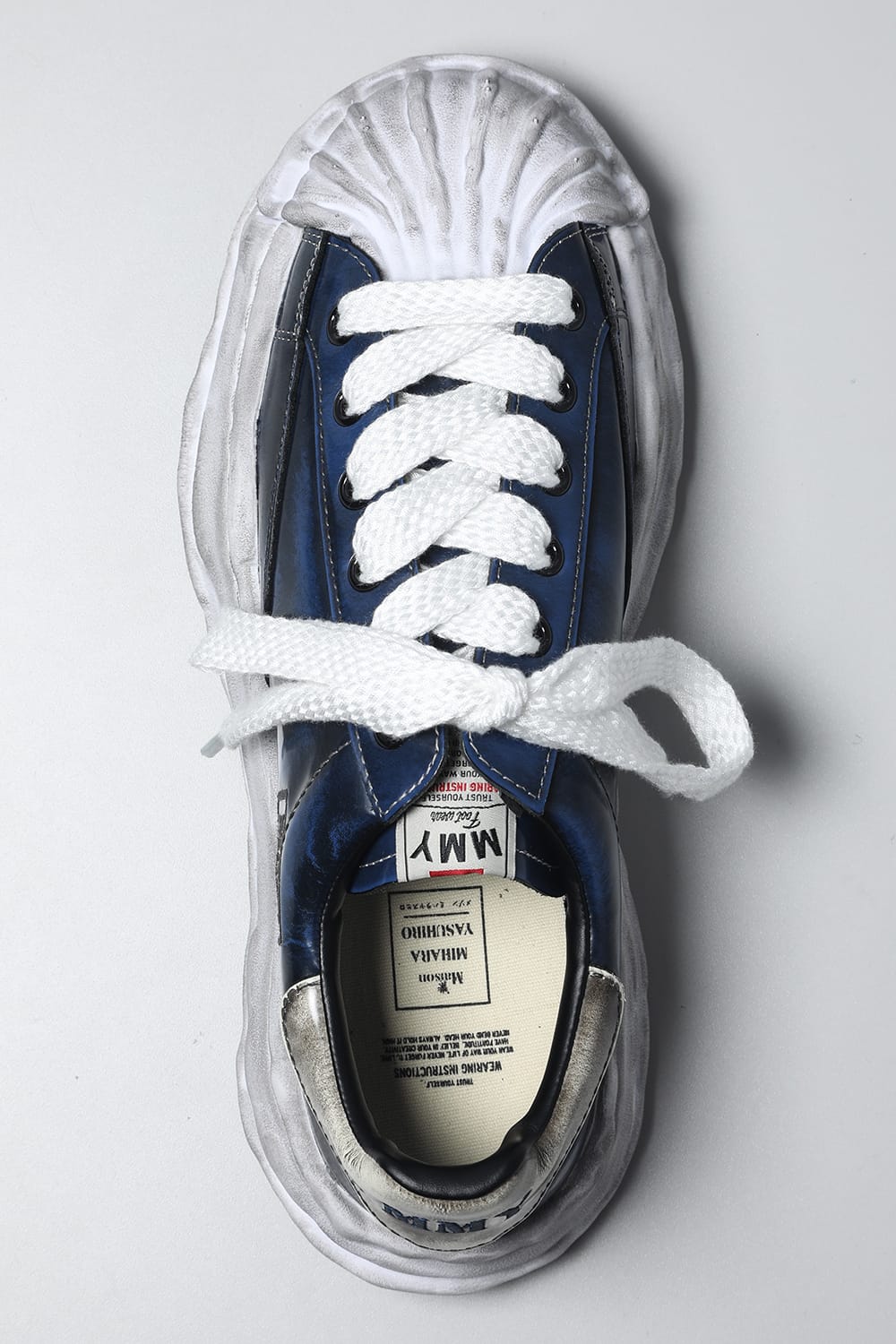 -BLAKEY Low- Brushed patent leather Low-top sneakers  Blue