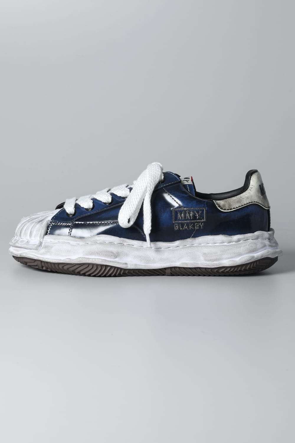 -BLAKEY Low- Brushed patent leather Low-top sneakers  Blue