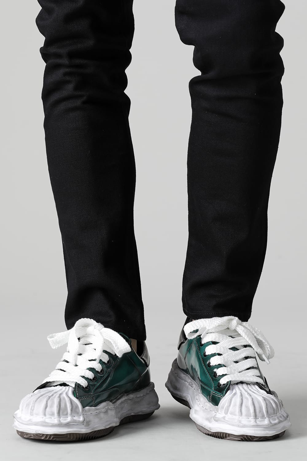 -BLAKEY Low- Brushed patent leather Low-top sneakers  Green