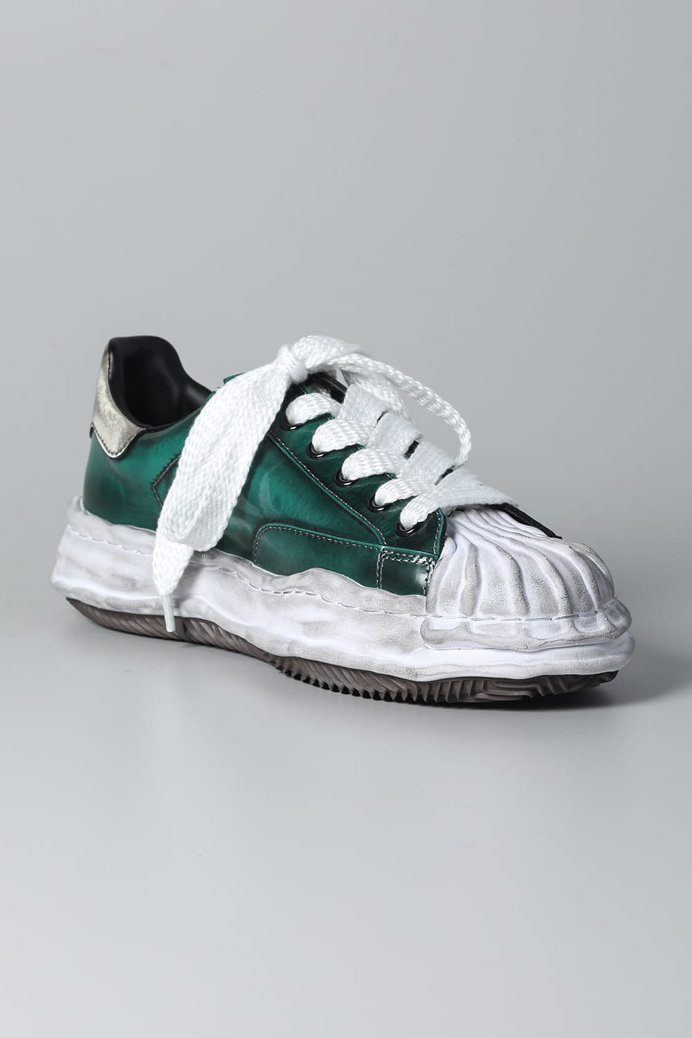 -BLAKEY Low- Brushed patent leather Low-top sneakers  Green