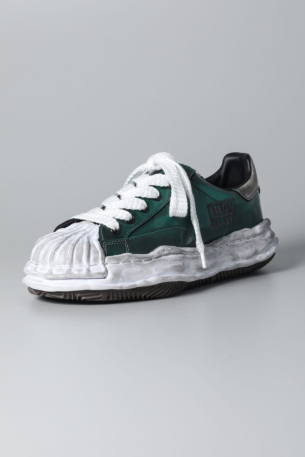 -BLAKEY Low- Brushed patent leather Low-top sneakers  Green