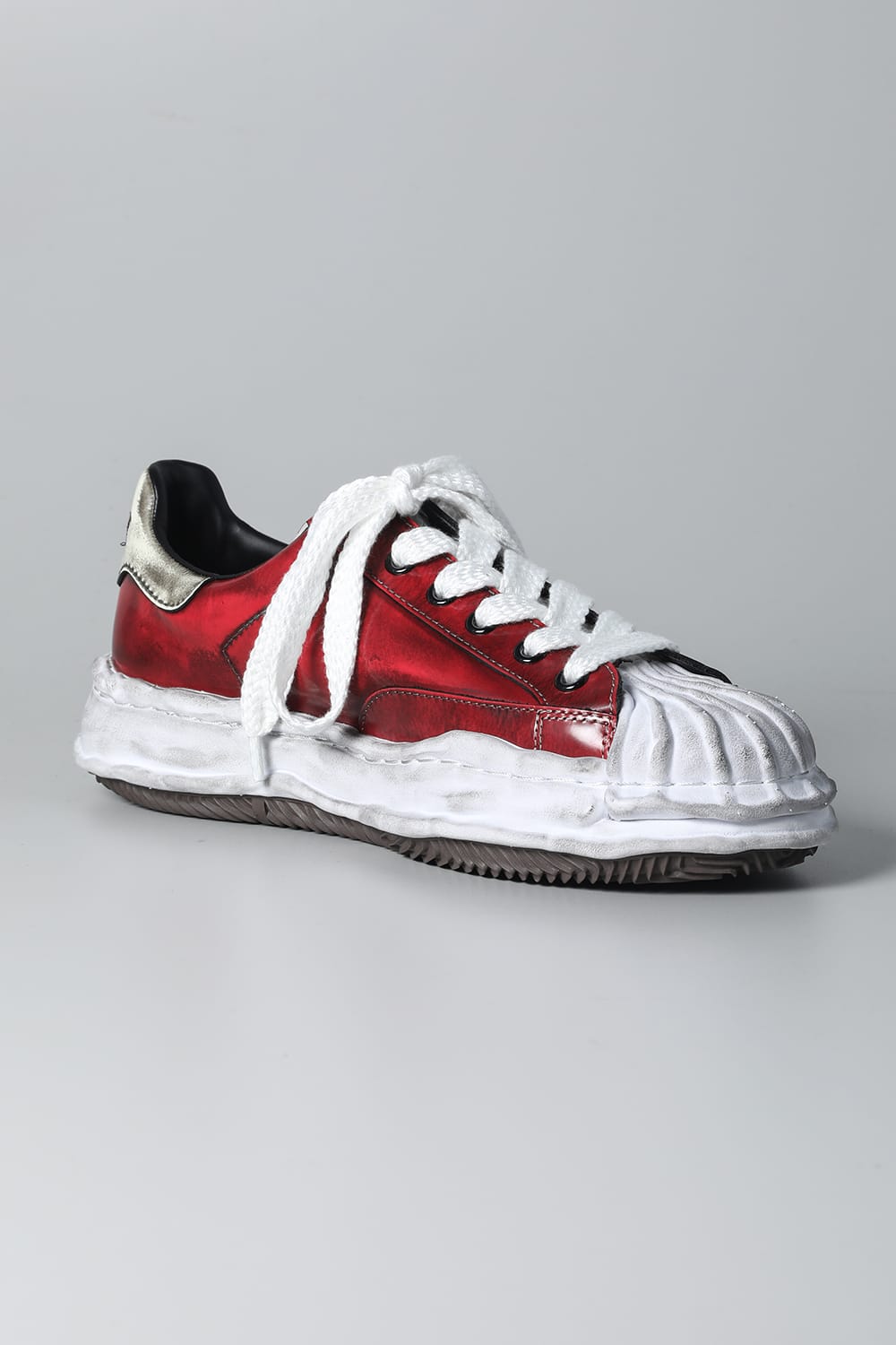 -BLAKEY Low- Brushed patent leather Low-top sneakers  Red