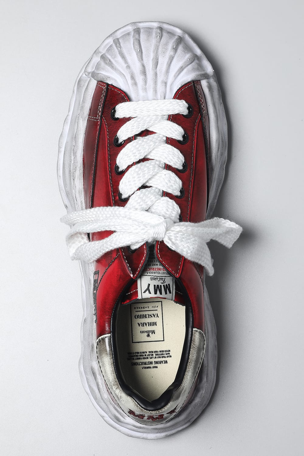 -BLAKEY Low- Brushed patent leather Low-top sneakers  Red
