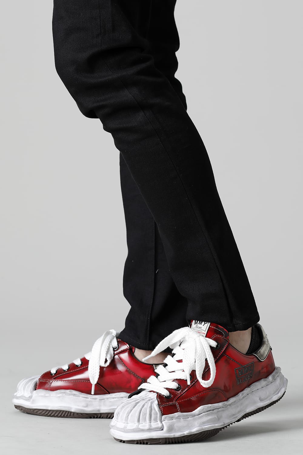 -BLAKEY Low- Brushed patent leather Low-top sneakers  Red