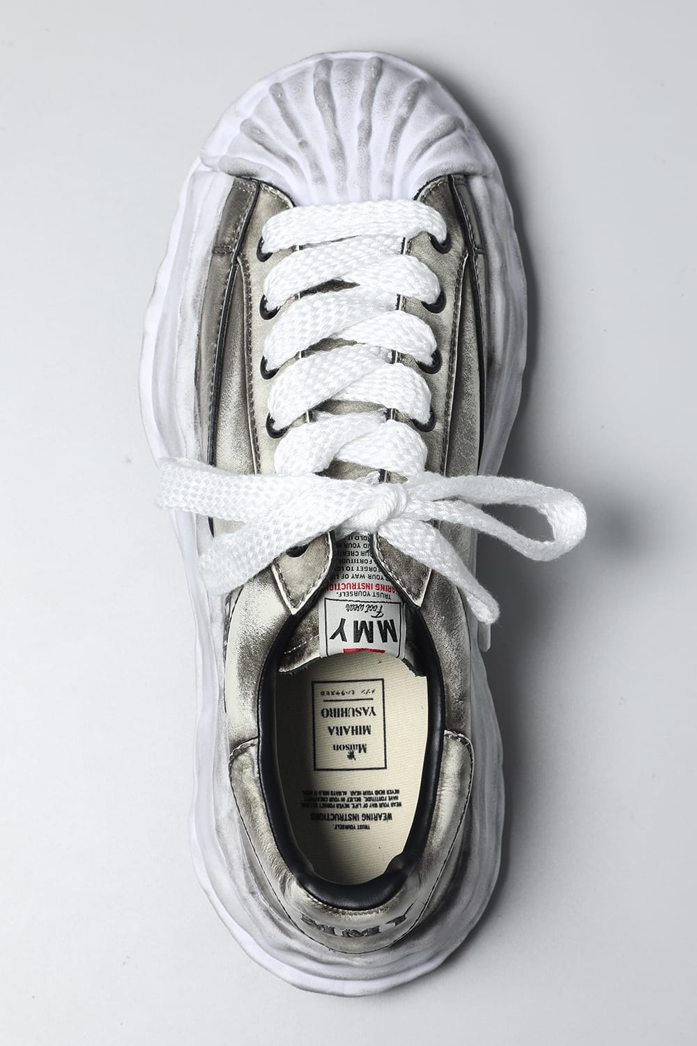 -BLAKEY Low- Brushed patent leather Low-top sneakers  White
