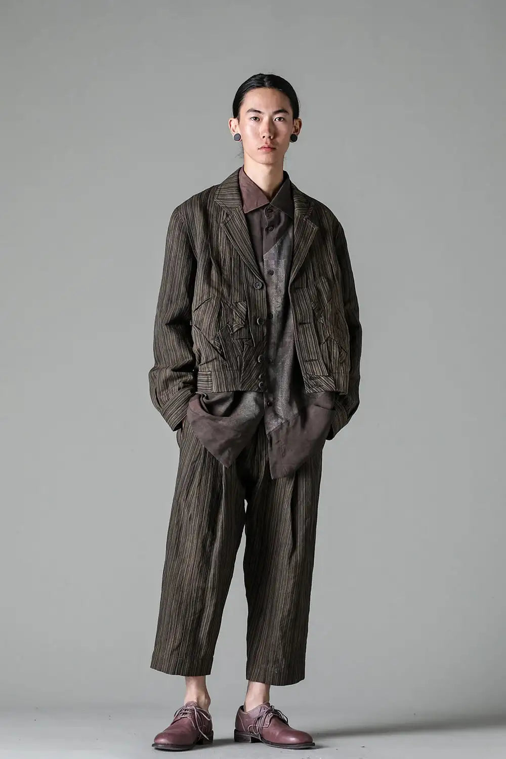 Cropped Winkle Pleats Jacket