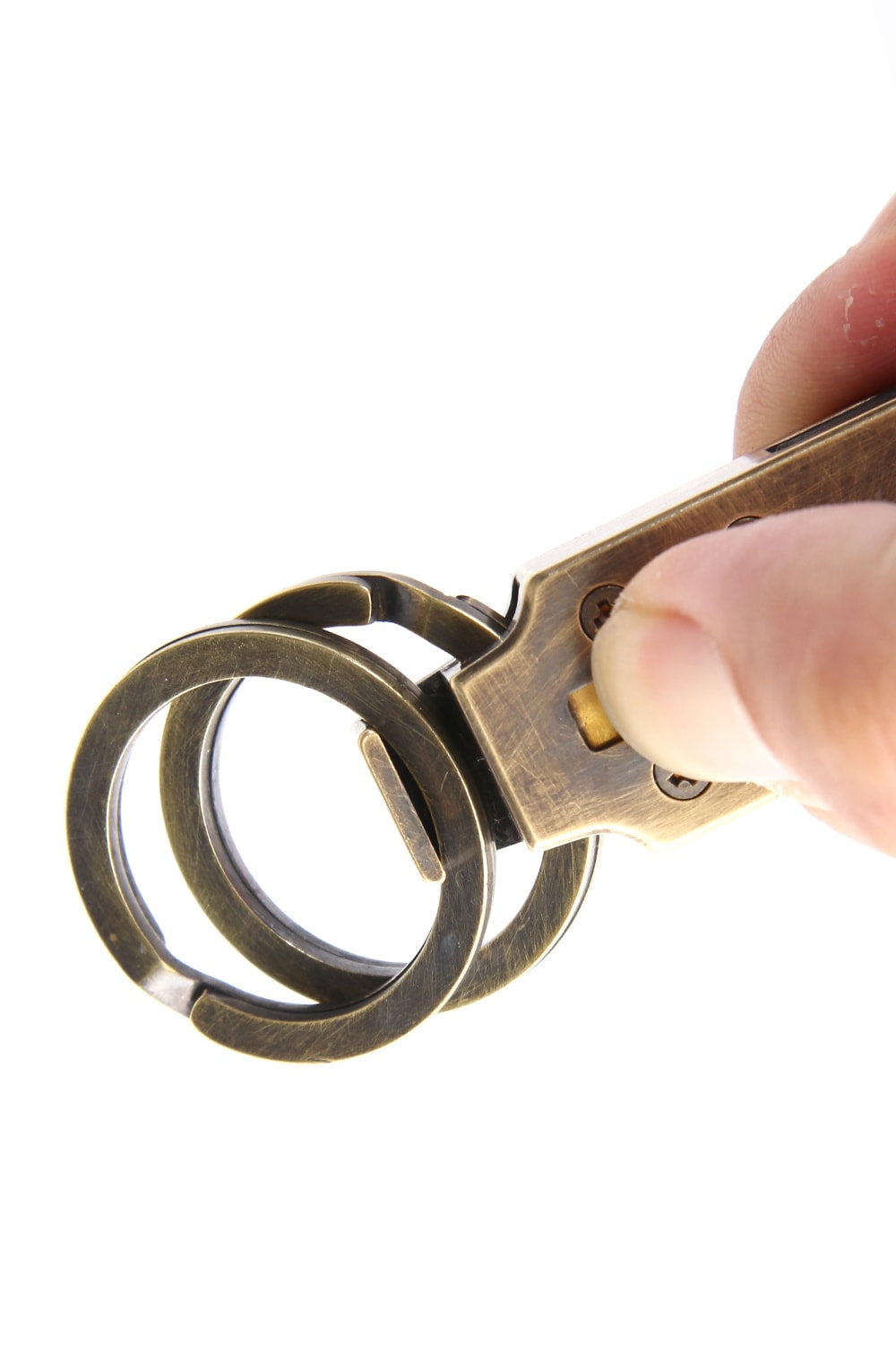 Key Holder Brass and Calf