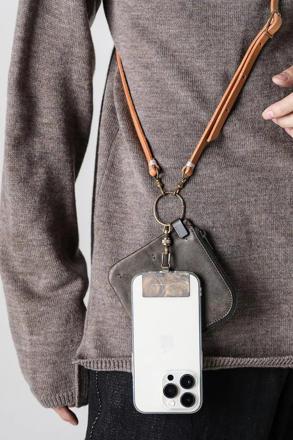 Phone Strap Conceria 800 oil bread Natural