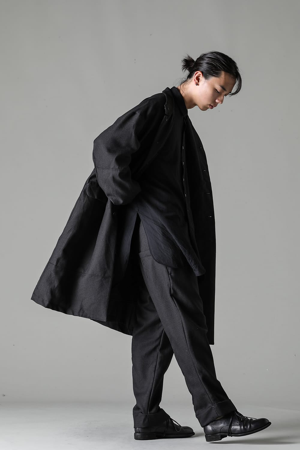 パッチワーク リラックス フィット コート グレン チェック FIGS