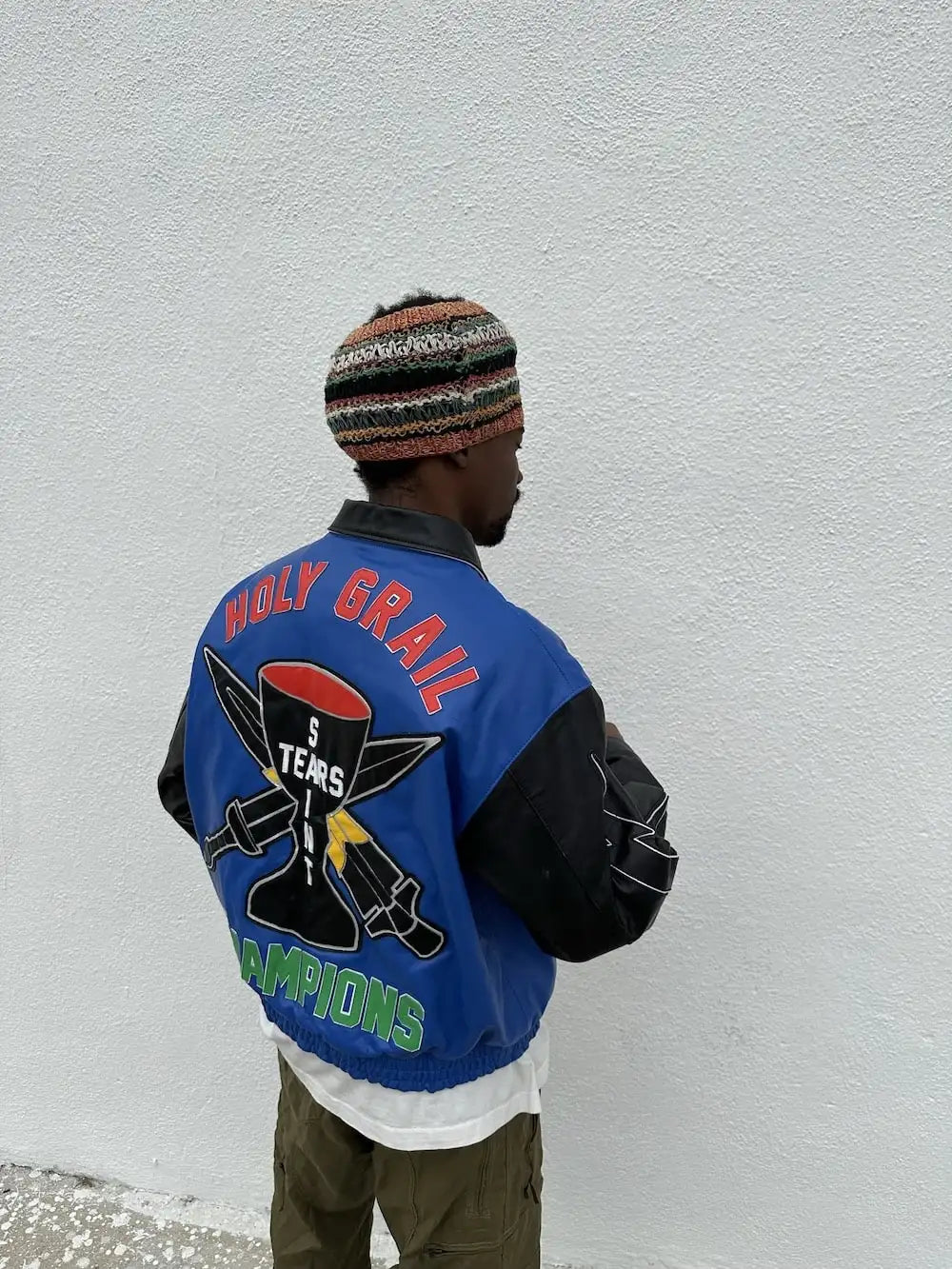 DENIM TEARS × SAINT Mxxxxxx HOLY GRAIL Varsity Jacket