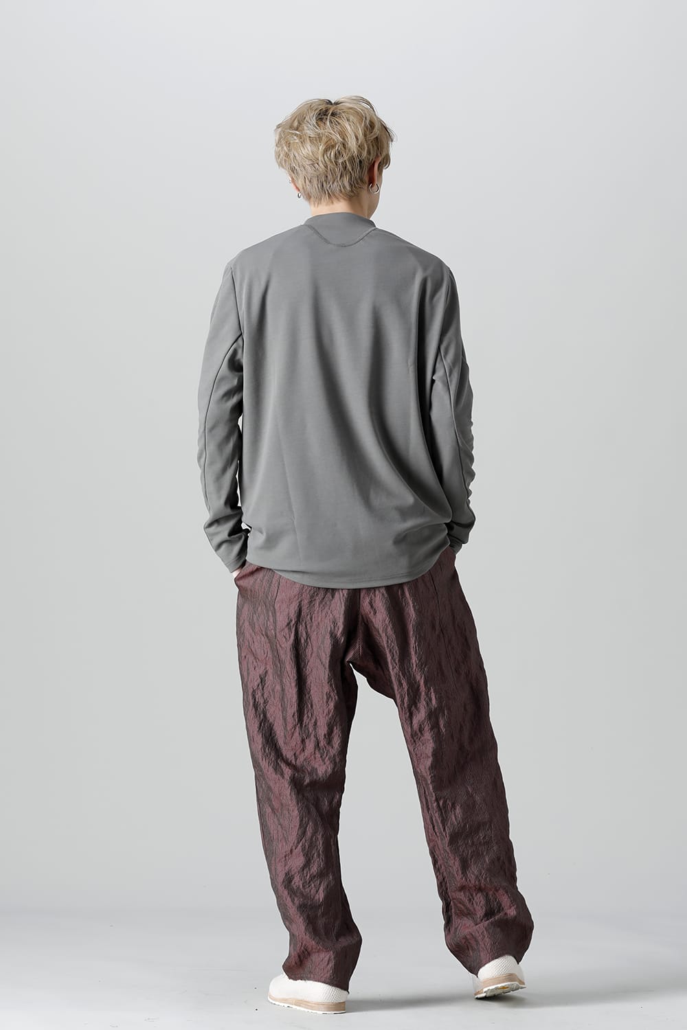 ロングスリーブ ルーズフィット ソフトジャージー スレートグレー