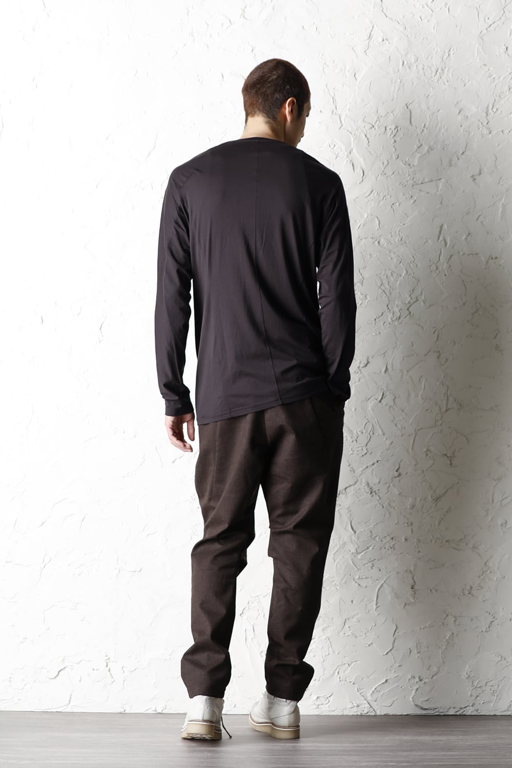 Long sleave indian cotton jersey ( SUVIN ) Charcoal