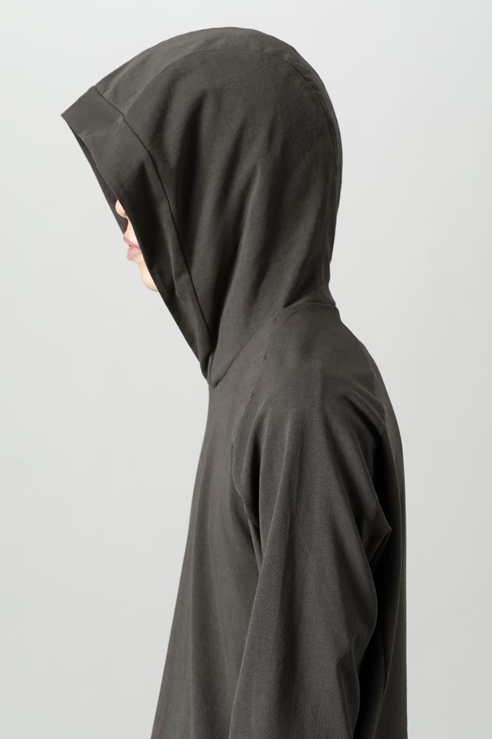 Pullover hoodie Cotton jersey Warm Gray