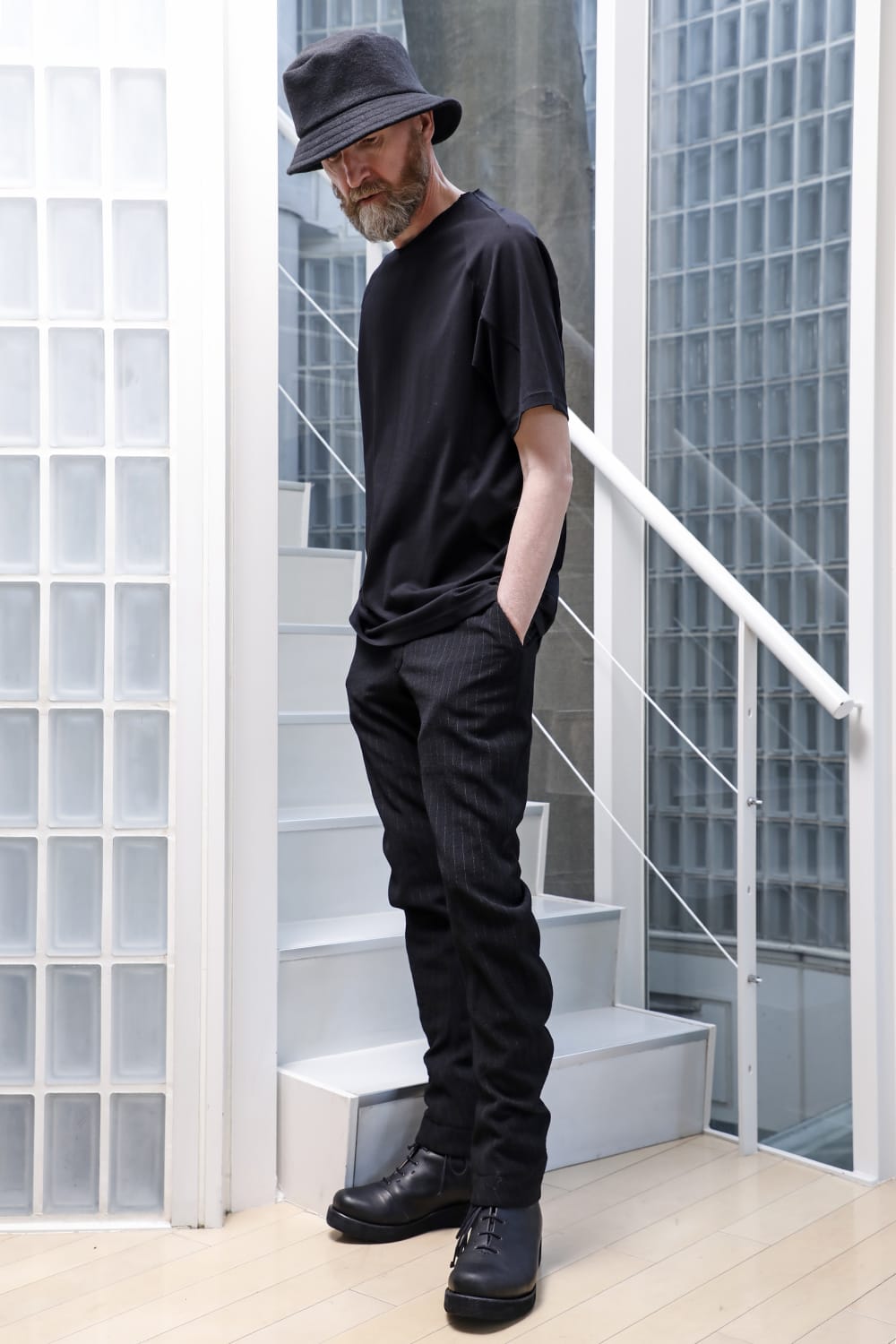 Short sleeve 100/3 suvin cotton jersey Black