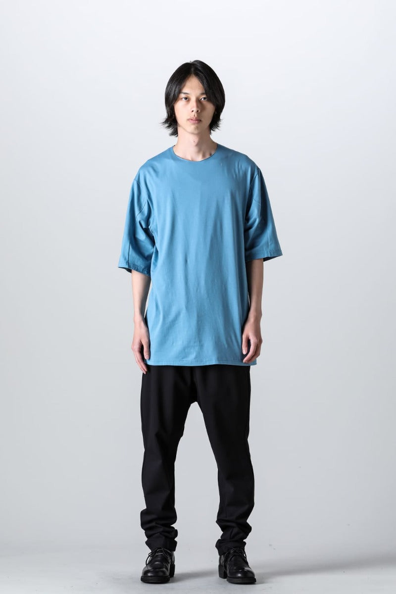 Short sleeve cotton stretch jersey Fade Blue