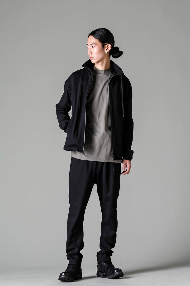 High neck track jacket stretch viscose