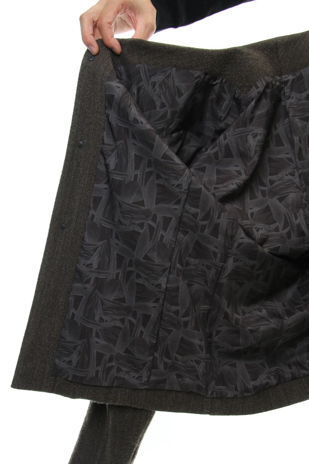 Jacket Wool / Cotton Raschel Knit Brown Gray