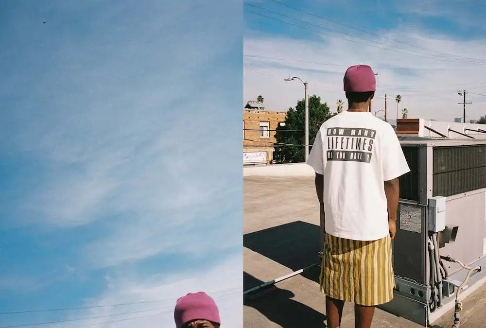 DENIM TEARS × SAINT Mxxxxxx LIVES CREW Short sleeve T-shirt