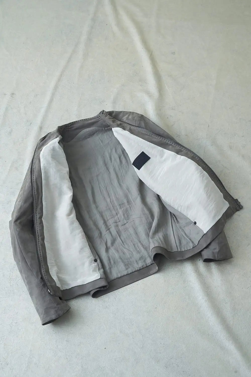 Jacket soft nubuck cow leather Slate Gray