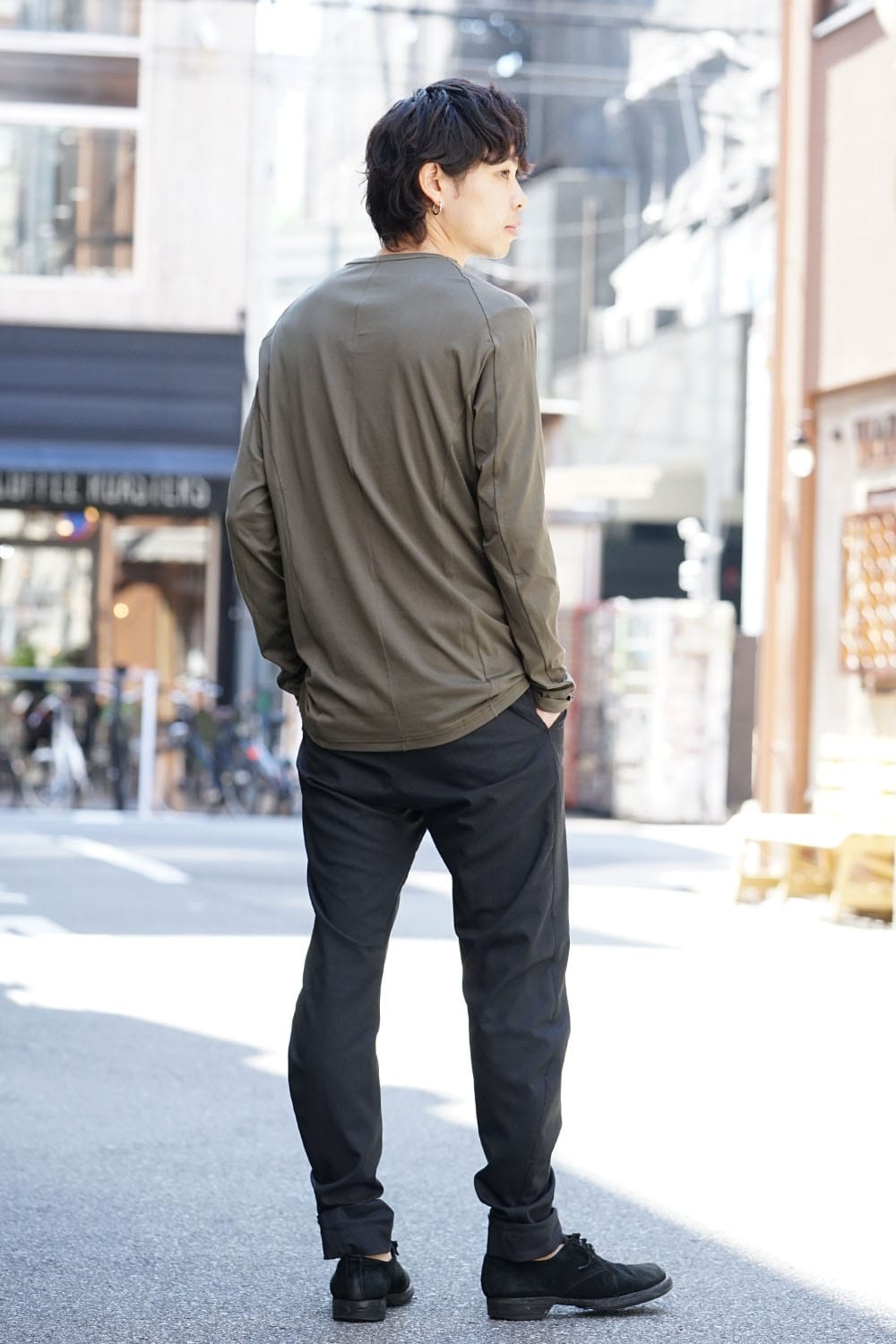 Long sleeve loose fit 80/2 cotton jersey