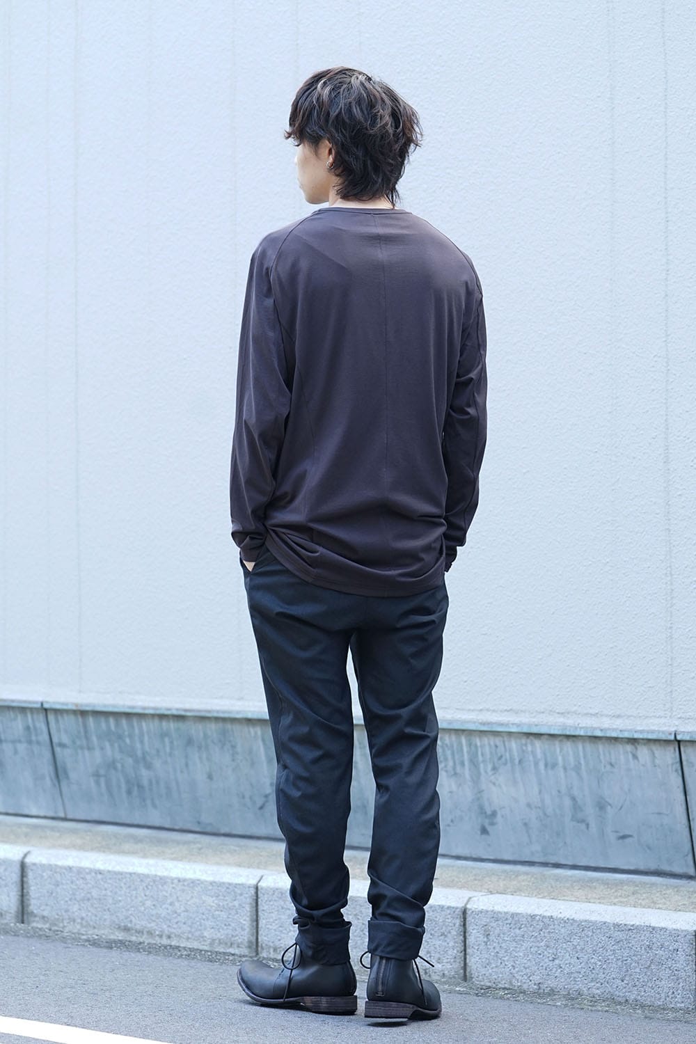 Long sleeve loose fit 80/2 cotton jersey