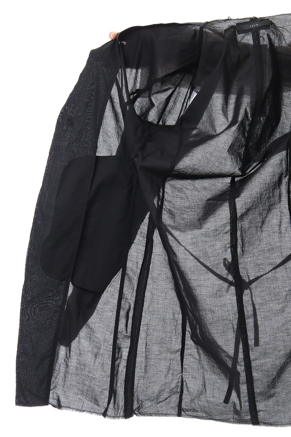 Ribbon Coat - Black / White