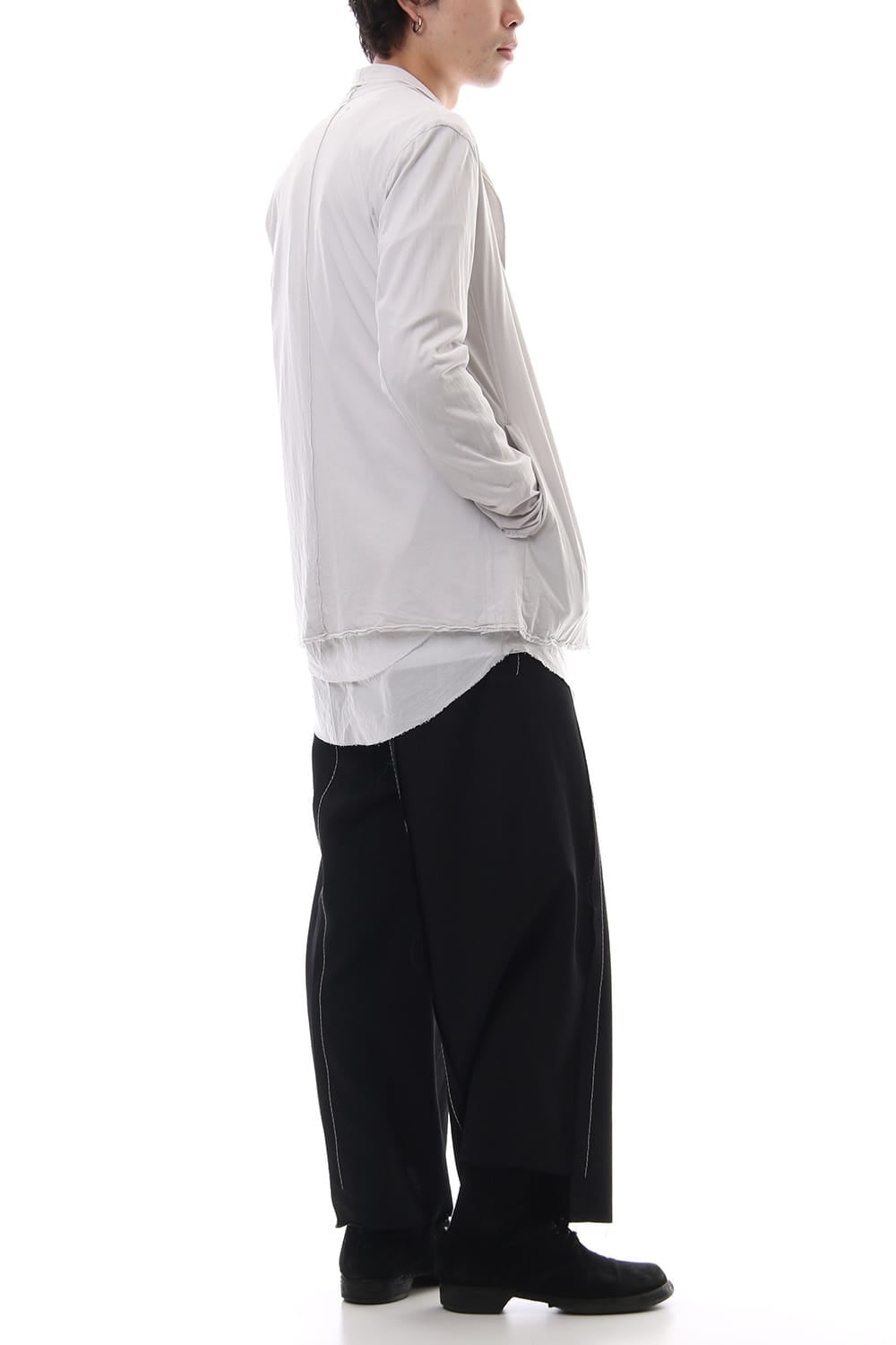 Layered Short cardigan - Grey