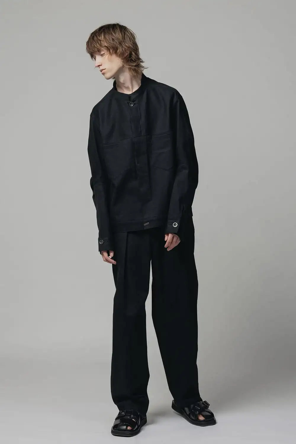 Denim Wide Pants Black
