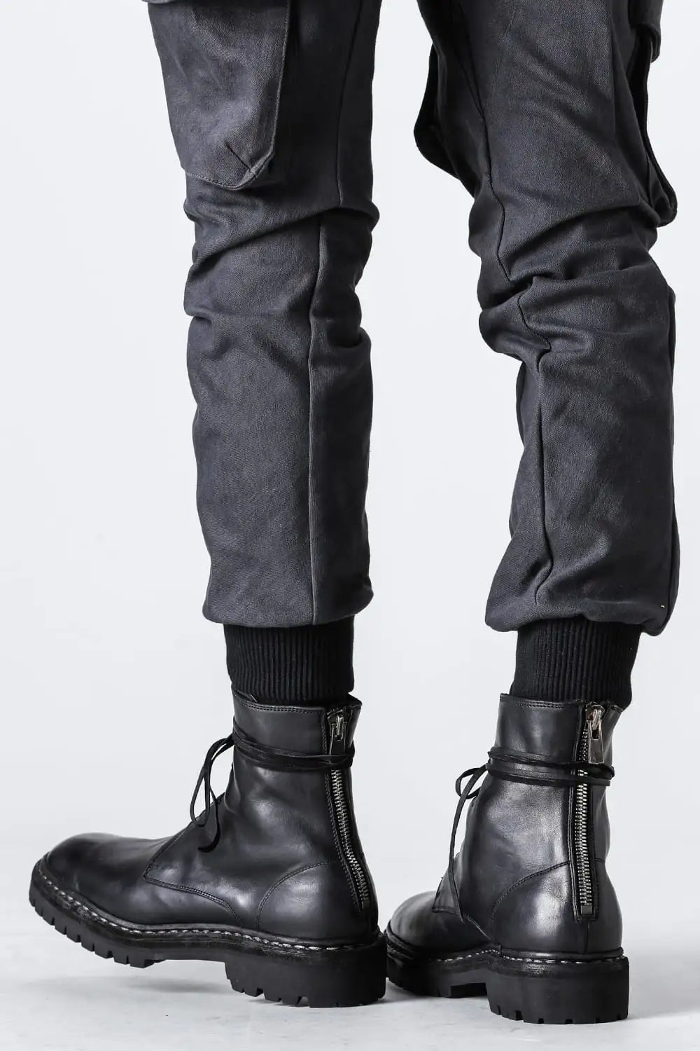 Norwegian welted Vibram-sole Back Zip Race Up Boots Horse Full Grain - 795BZV_N