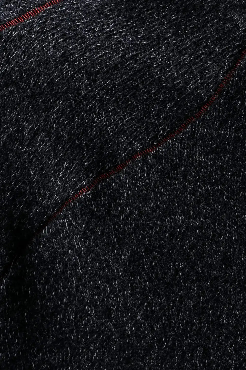 ウールコットンニットバラクラバロングスリーブTシャツ チャコール