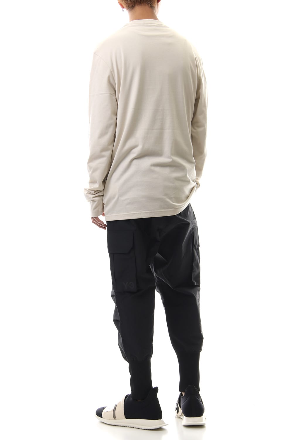 Stacked Logo Long Sleeve Tee Ecru