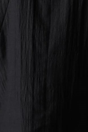 Summer Wool And Cupro-Washer Lawn Wrap High Neck Coat Black