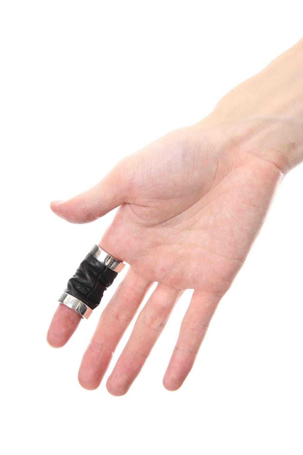 Long Leather Combination Ring