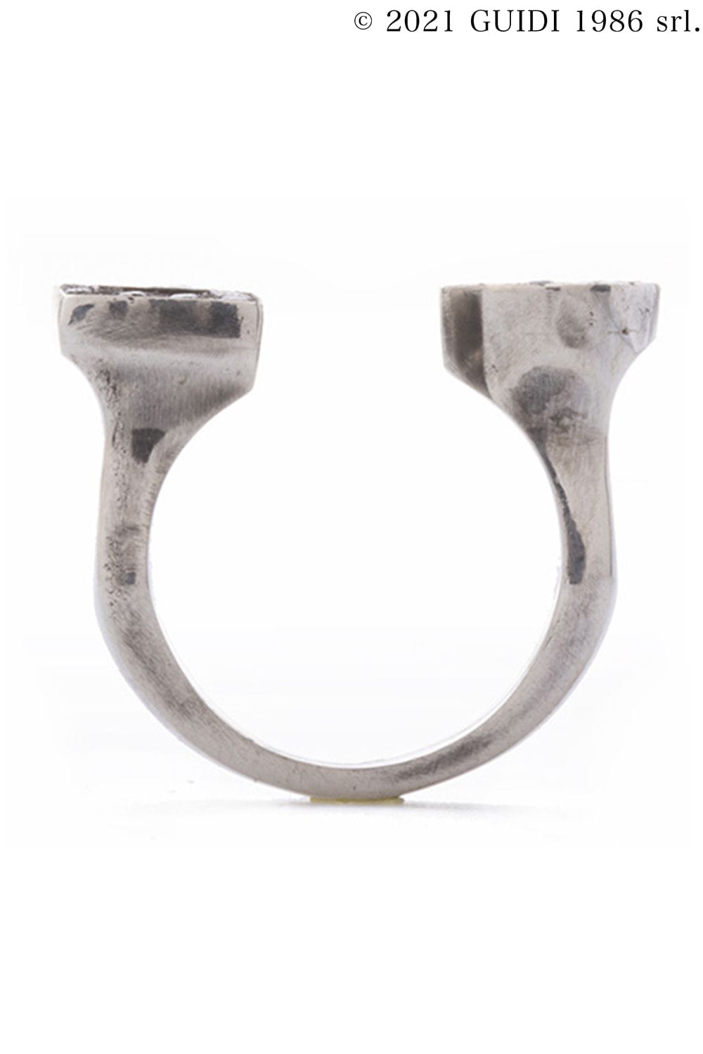 G-AN19 - Square x Round Leather Motif Ring